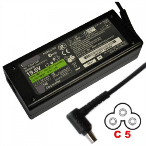 Chargeur 90W Mitsuru Compatible Sony Vaio - 19.5V 4.7A, Câble Européen, Certifié CE/RoHS/FCC
